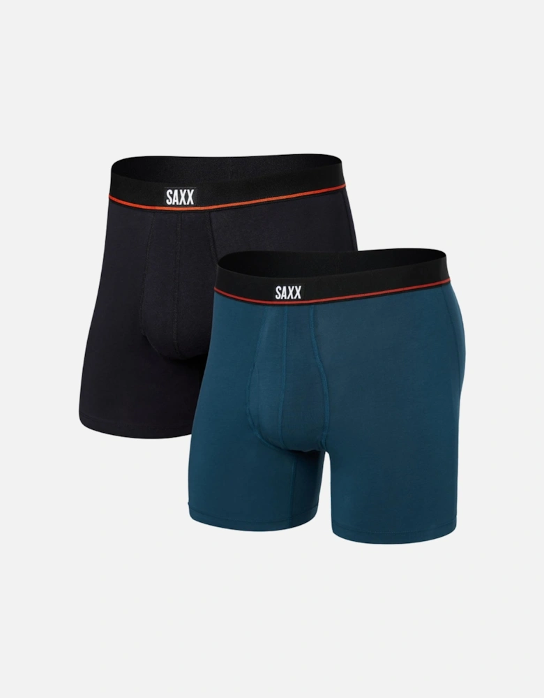 Men's 2 Pack Non-Stop Stretch Cotton Boxer Brief Fly