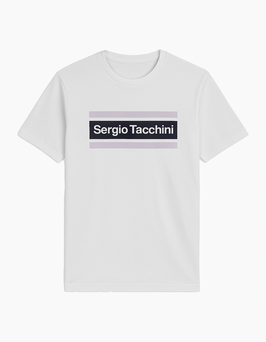 Sergio Tacchini Men's White Lared T-Shirt - : 42/Regular Xl