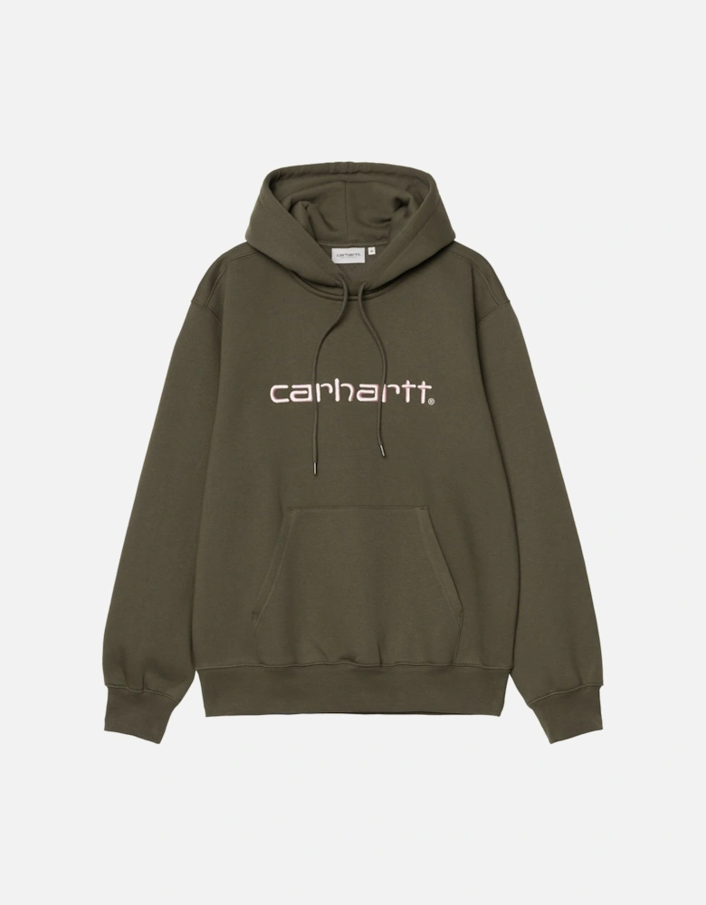 Hooded Carhartt Sweatshirt - Turtle Green/Air Pink