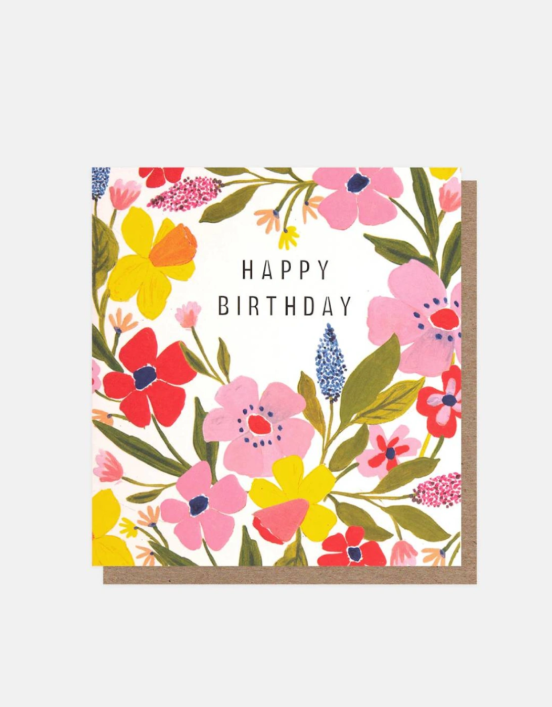 Pink & Yellow Flowers Birthday Card, 2 of 1