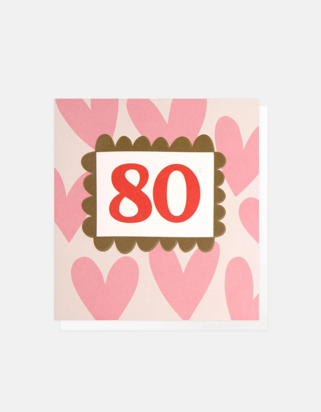Pink Hearts 80th Birthday Card, 2 of 1