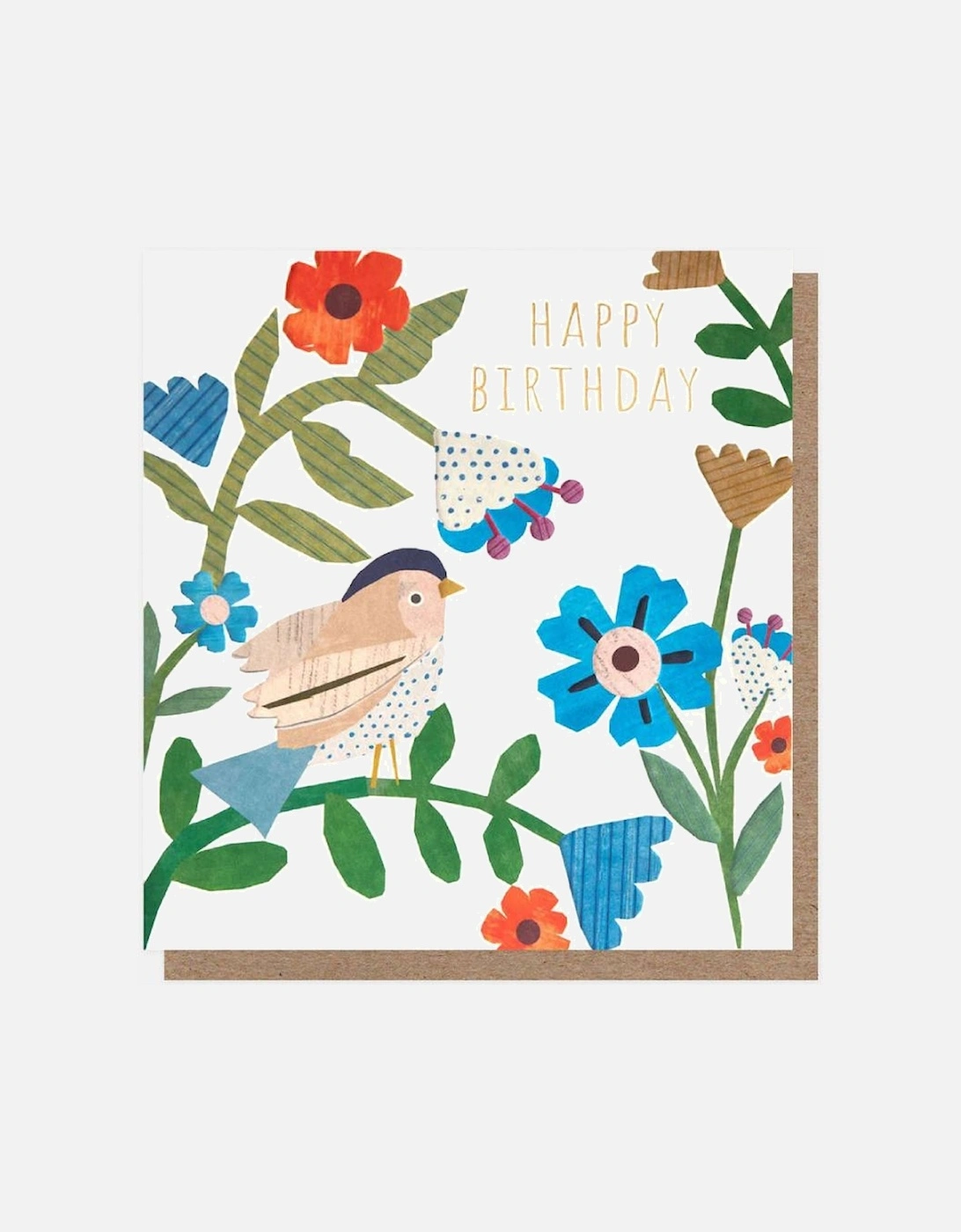 Bird & Flowers Happy Birthday Card, 2 of 1