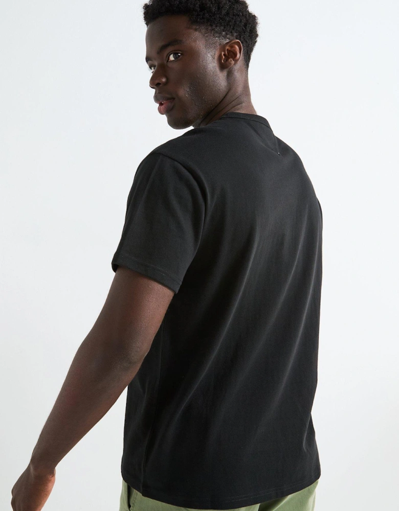Relaxed Linear Logo T-Shirt - Black