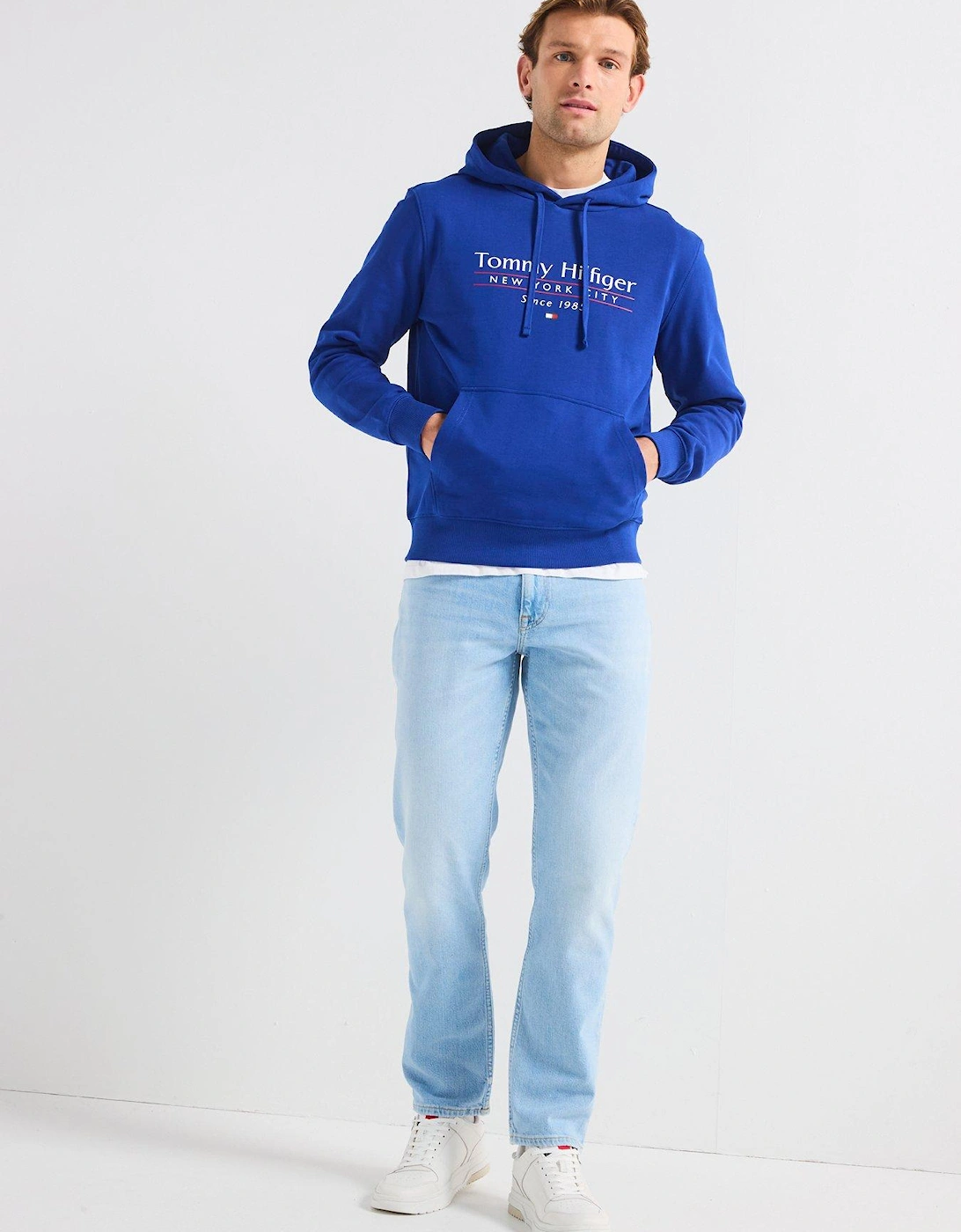 Centre Stack Hoodie - Blue
