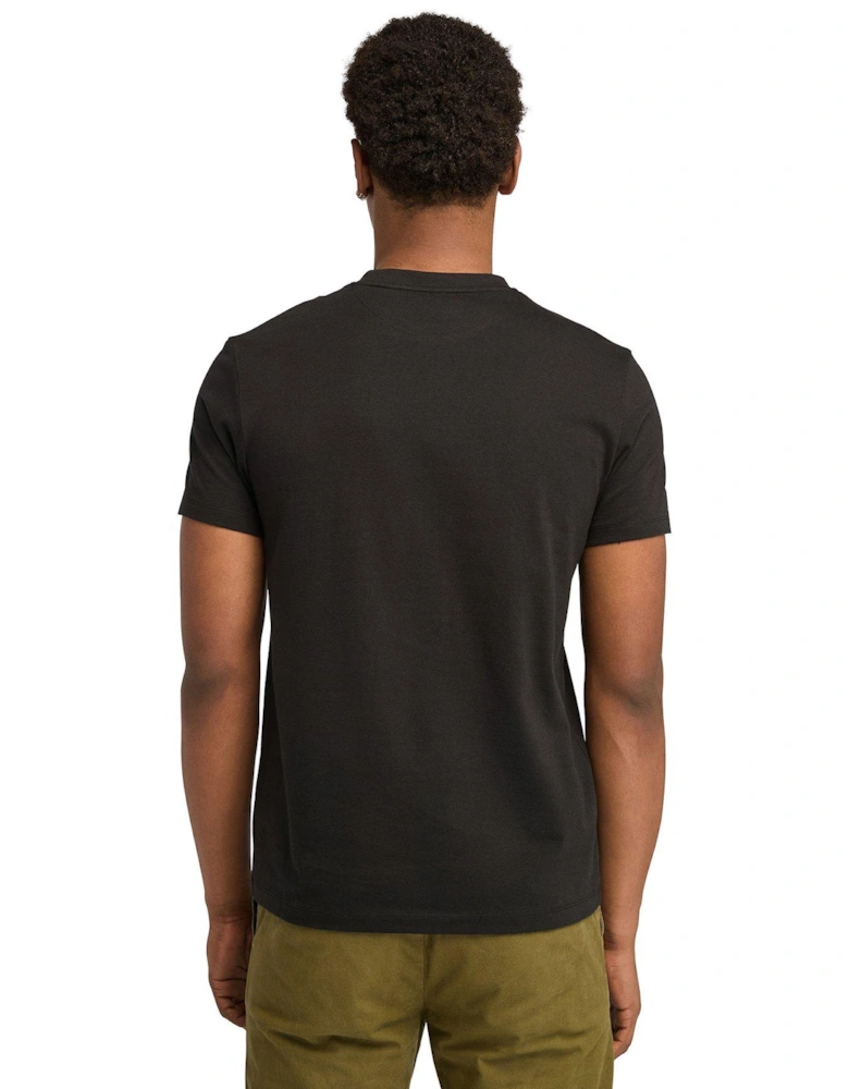 Short Sleeve Dunstan River Logo T-Shirt - Black