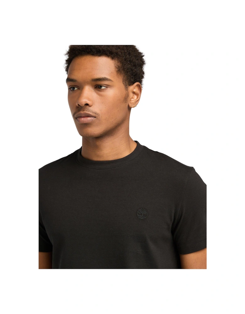 Short Sleeve Dunstan River Logo T-Shirt - Black