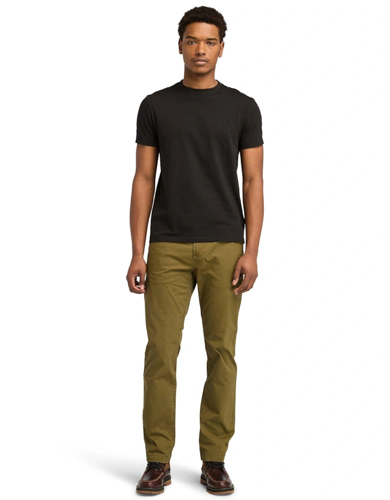 Short Sleeve Dunstan River Logo T-Shirt - Black