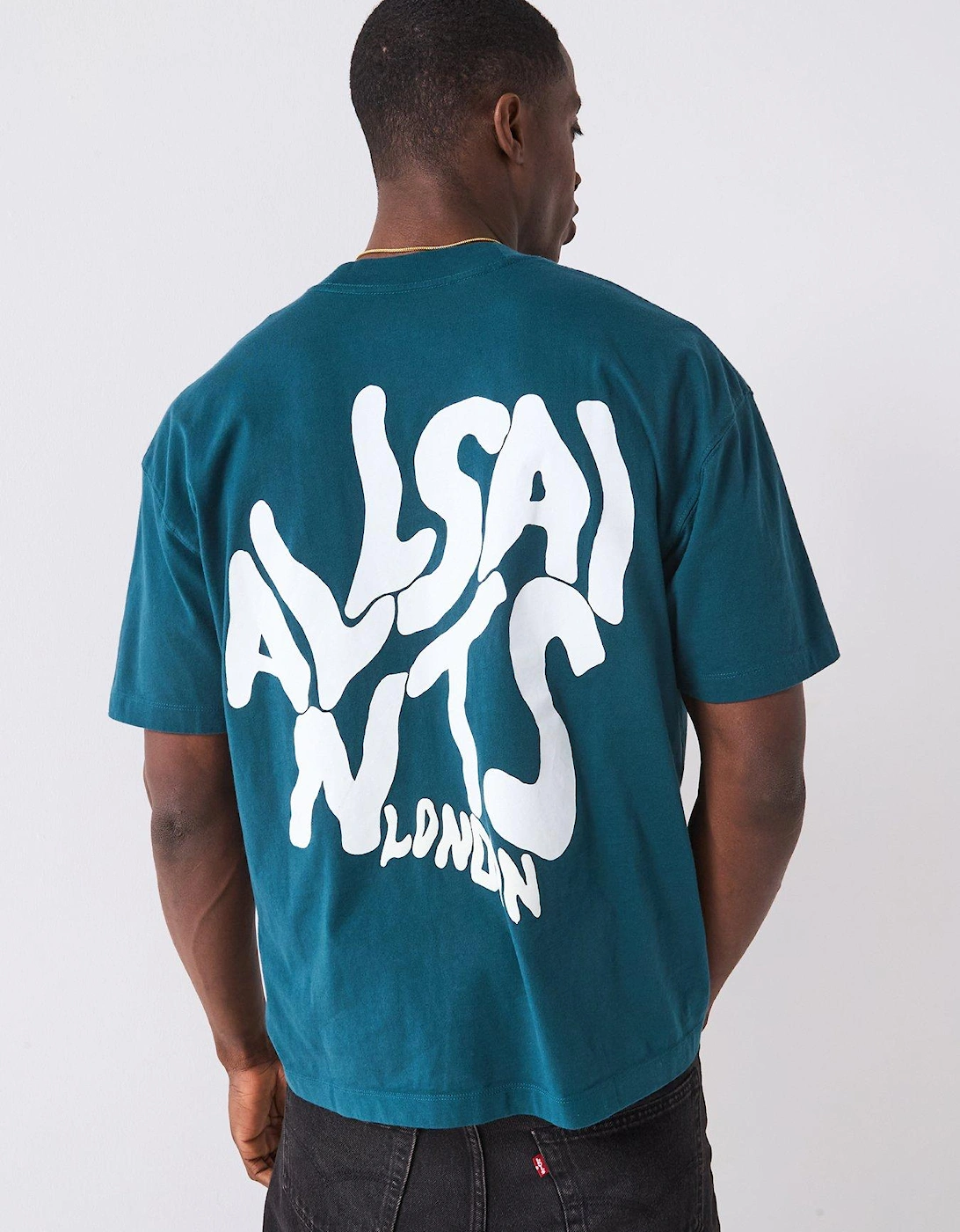 All Saints Orlando Short Sleeve T-Shirt - Blue, 2 of 1