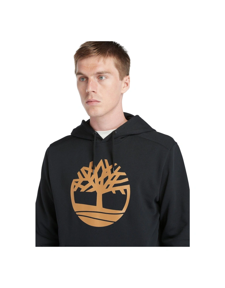 Kennebec River Tree Logo Overhead Hoodie - Black