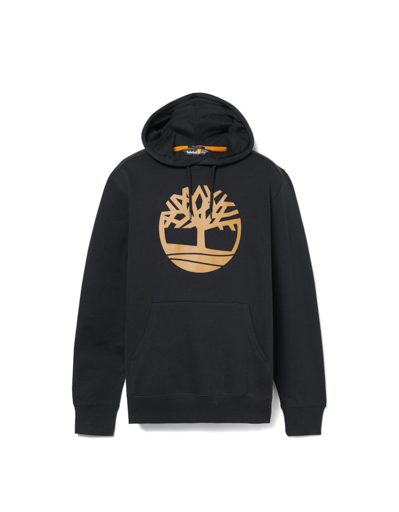 Kennebec River Tree Logo Overhead Hoodie - Black