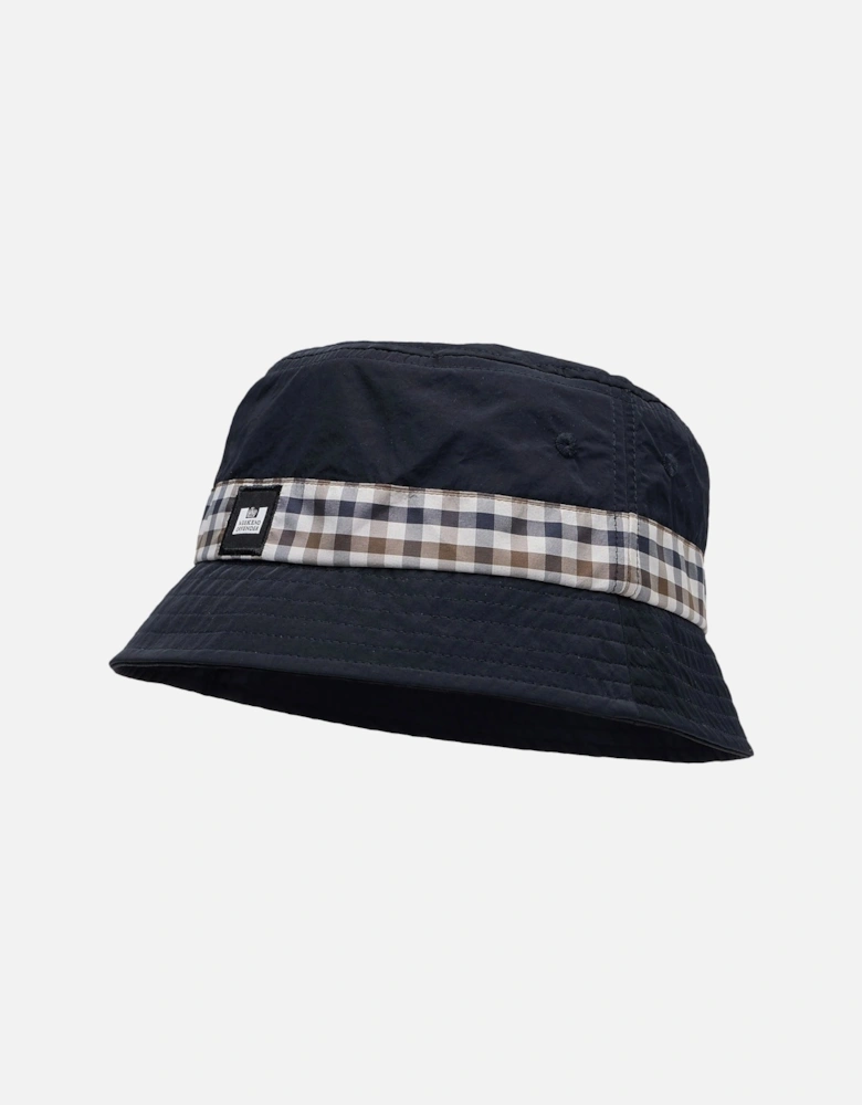 Queensland Bucket Hat - Navy/ Mid House Check