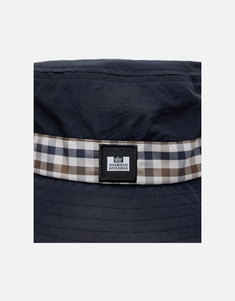 Queensland Bucket Hat - Navy/ Mid House Check