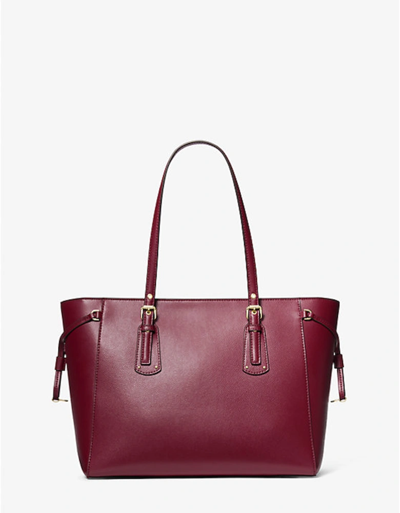 Voyager Medium Crossgrain Leather Tote Bag