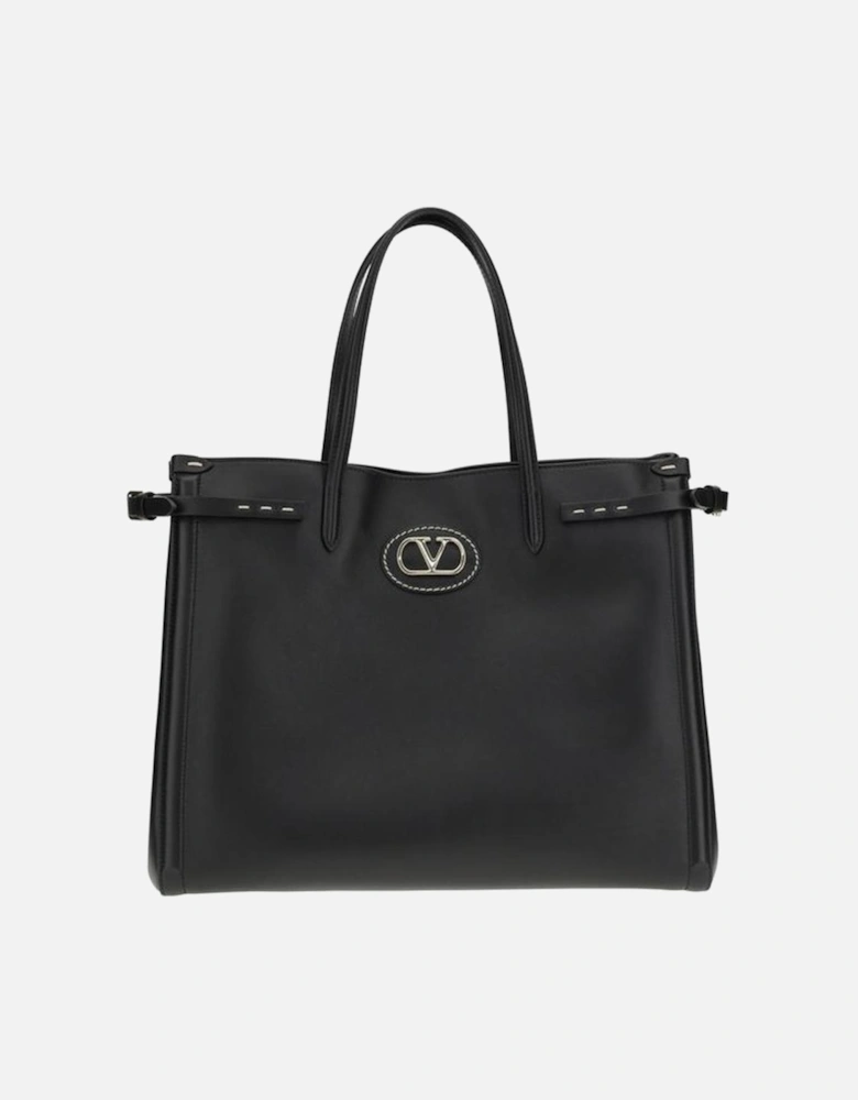 Antibes Handbag with Gold Finish Details Women - Black