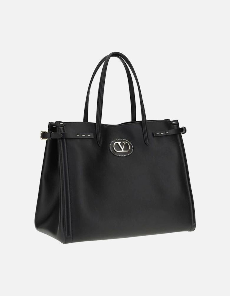 Antibes Handbag with Gold Finish Details Women - Black