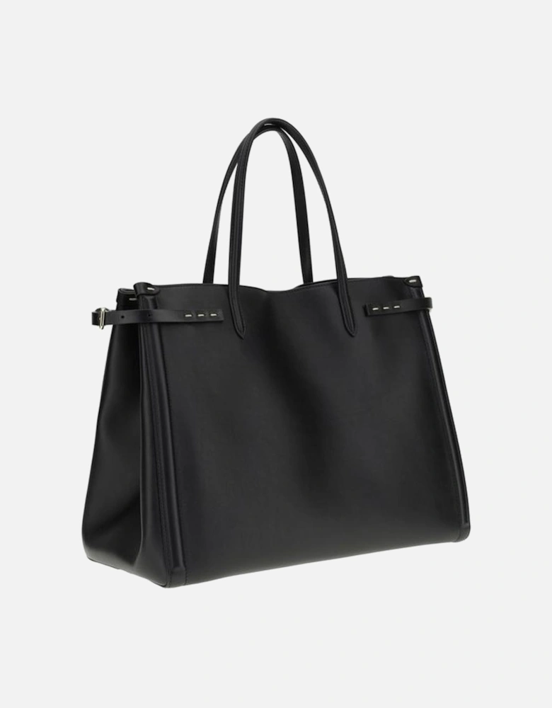 Antibes Handbag with Gold Finish Details Women - Black