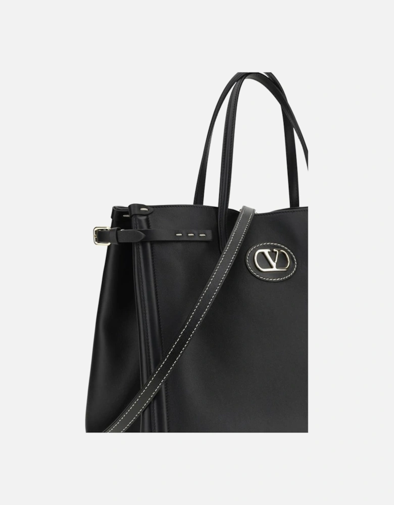 Antibes Handbag with Gold Finish Details Women - Black