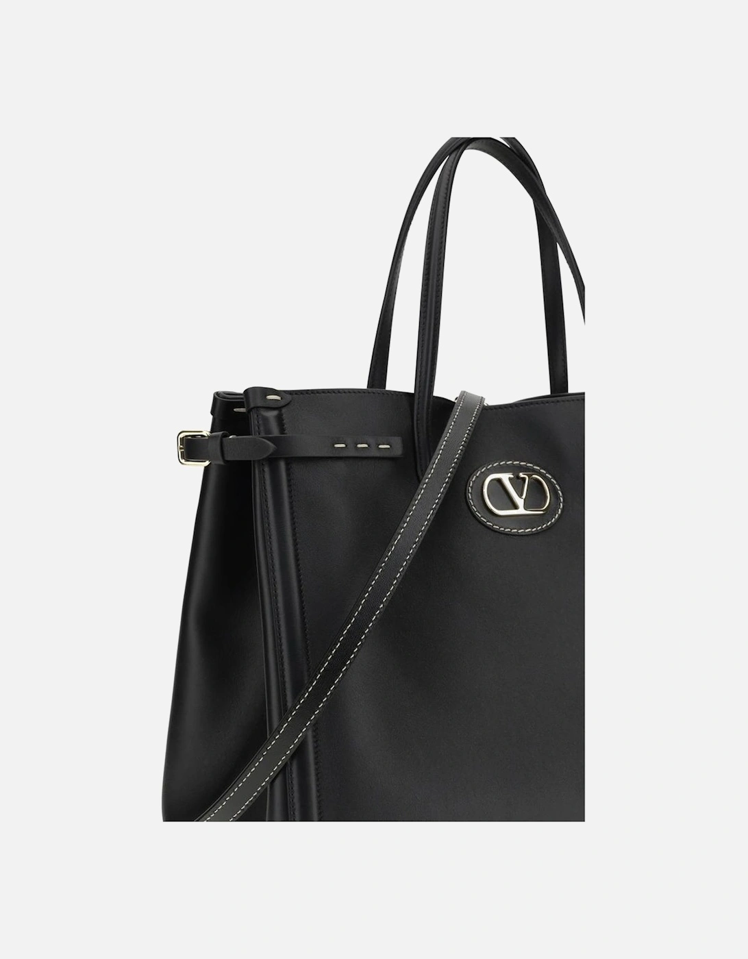 Antibes Handbag with Gold Finish Details Women - Black