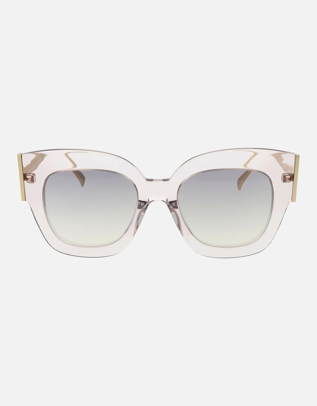 Butterfly Mirrored Sunglasses with Acetate Frame Women - Pink