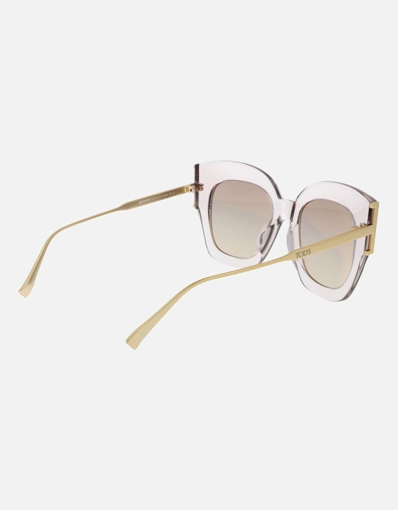Butterfly Mirrored Sunglasses with Acetate Frame Women - Pink