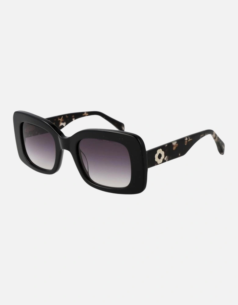 Square Acetate Gradient Sunglasses with UV Protection Women - Black