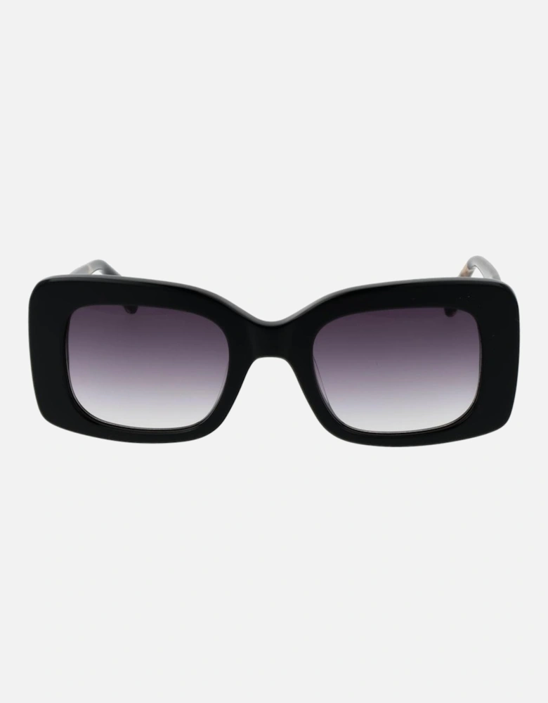Square Acetate Gradient Sunglasses with UV Protection Women - Black