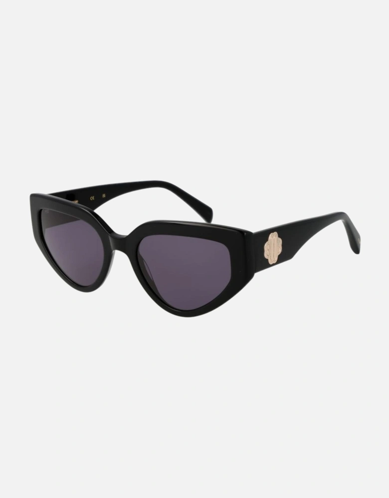Cat Eye Acetate Sunglasses with Grey Lenses Women - Black