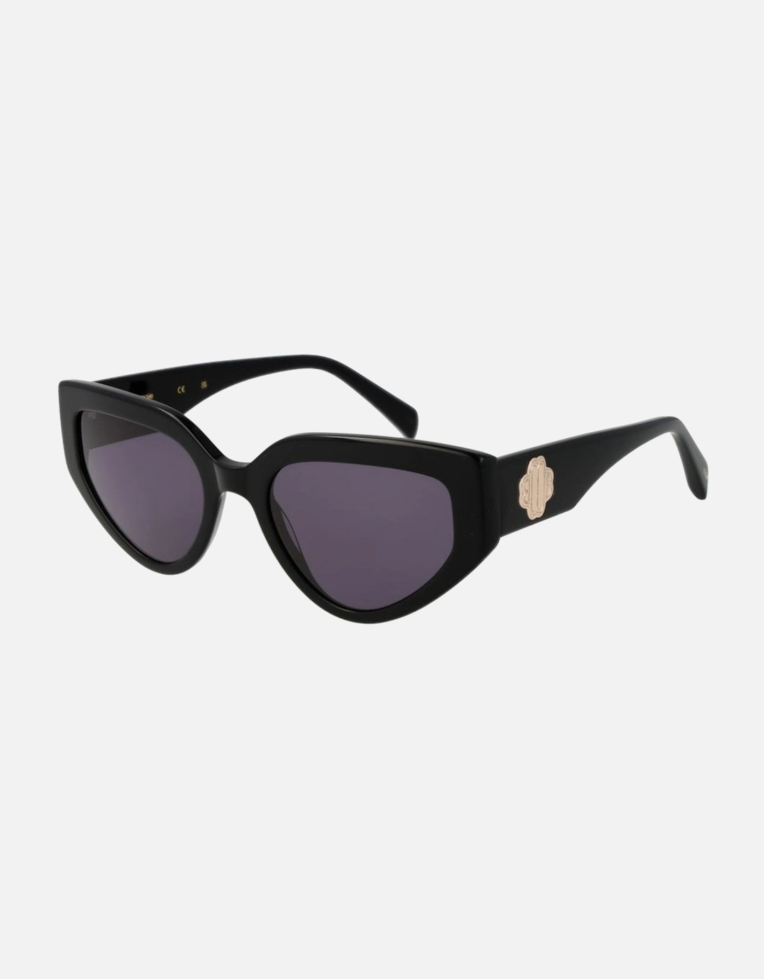 Cat Eye Acetate Sunglasses with Grey Lenses Women - Black, 4 of 3