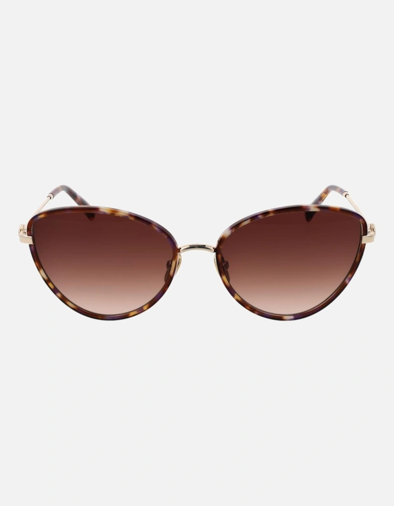 Cat Eye Gradient Sunglasses with Full-Rim Frame Women - Brown