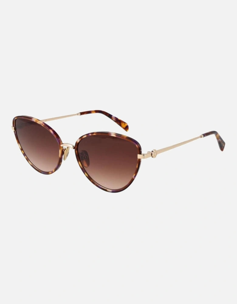Cat Eye Gradient Sunglasses with Full-Rim Frame Women - Brown