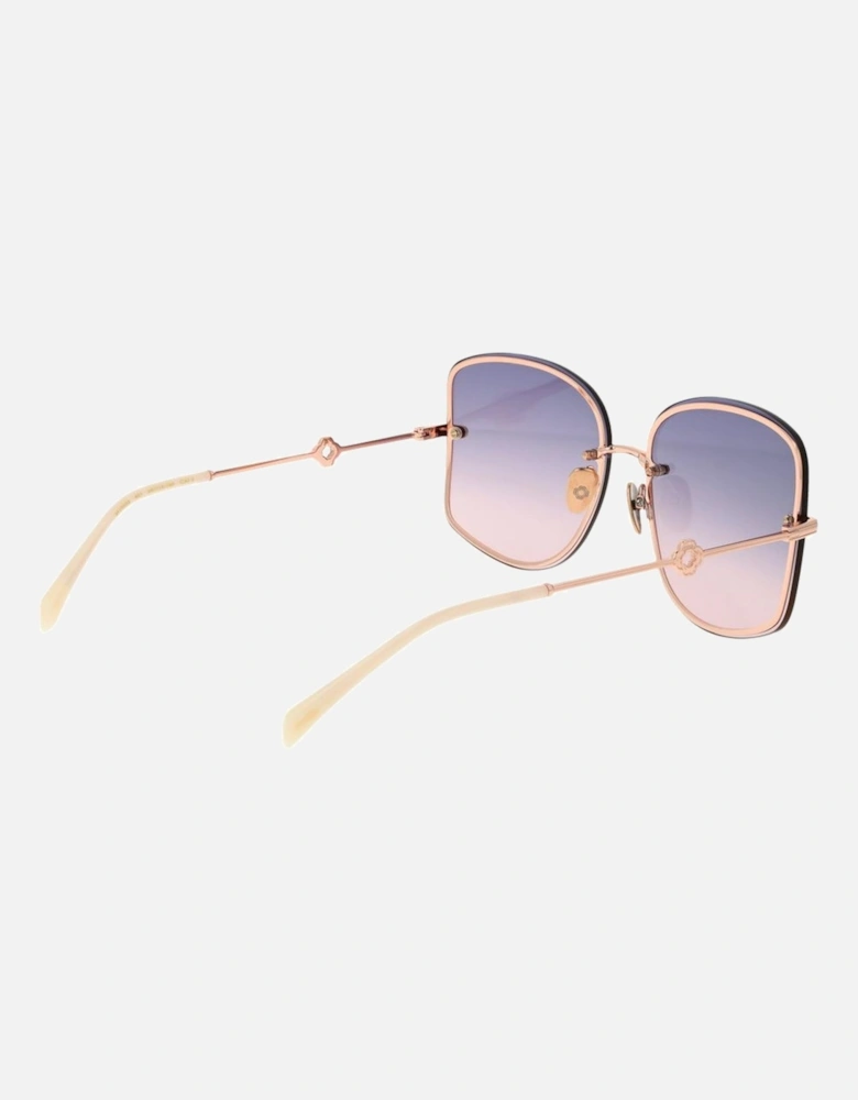 Butterfly Gradient Metal Frame Sunglasses Women - Rose Gold