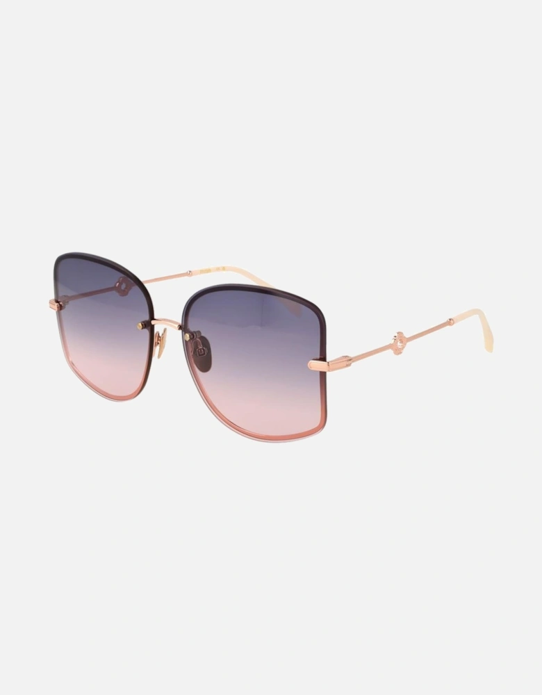 Butterfly Gradient Metal Frame Sunglasses Women - Rose Gold