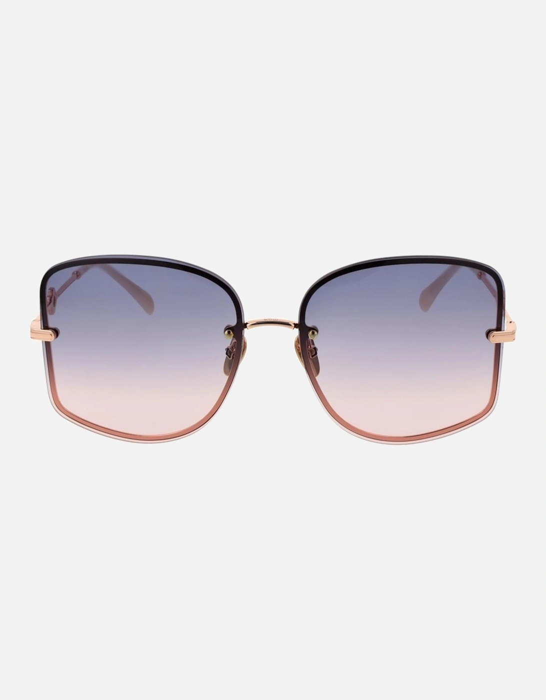 Butterfly Gradient Metal Frame Sunglasses Women - Rose Gold