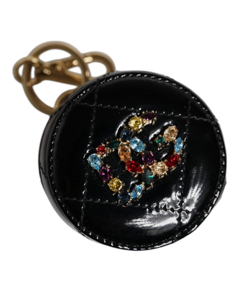 Leather Zip Around Embellished Coin Purse Women - Black Wallets