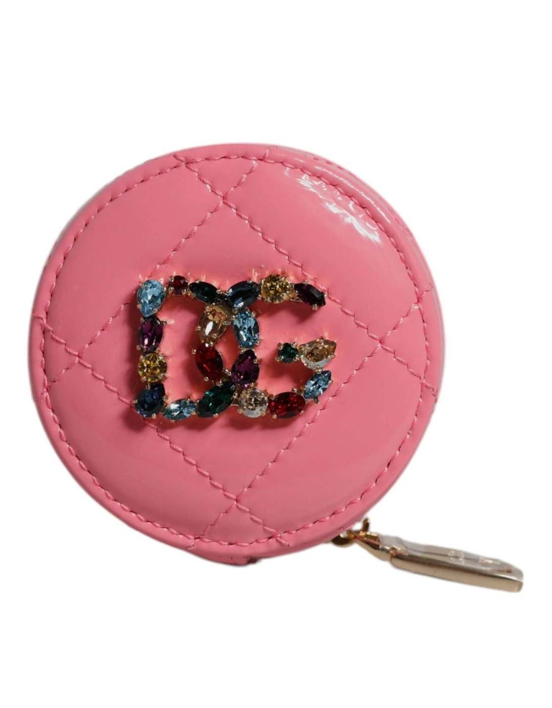Leather Zip Around Embellished Coin Purse Women - Pink Wallets, 6 of 5
