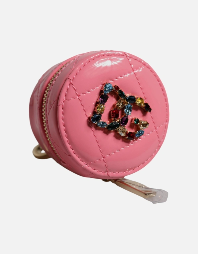 Leather Zip Around Embellished Coin Purse Women - Pink Wallets