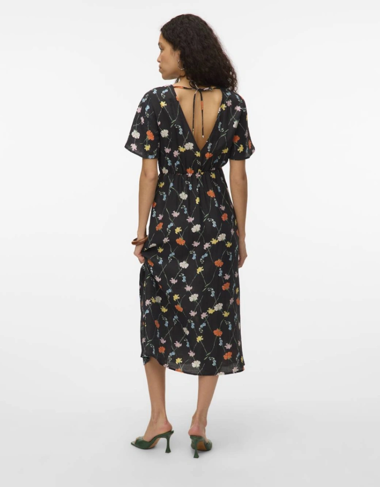 Flora Olga Short Sleeve 7/8 Dress Black
