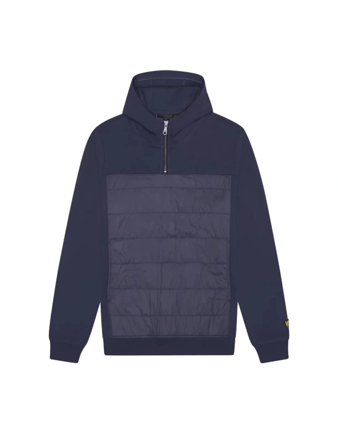 Men's Lyle & Scott Hybrid Panelled Interlock Navy Night Hoodie - Size: 42