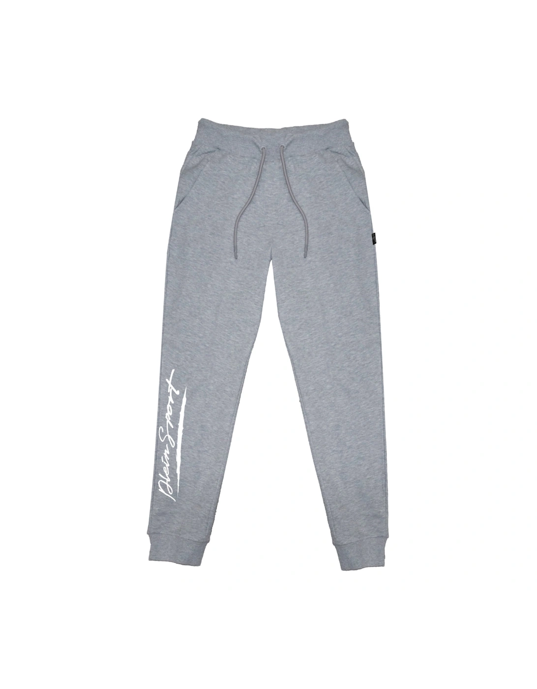 Men's Plein Sport Large Signature Logo Grey Sweatpants - Size: 32/30/31