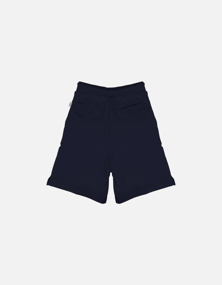 Plein Sport Large Signature Logo Navy Blue Shorts