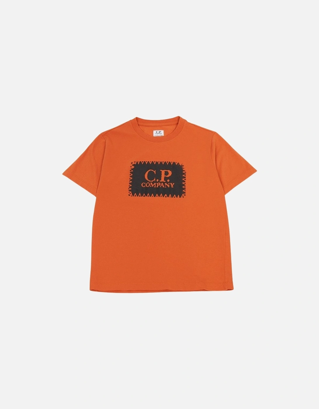 C.P. Company Patch Logo Kids Orange T-Shirt, 3 of 2