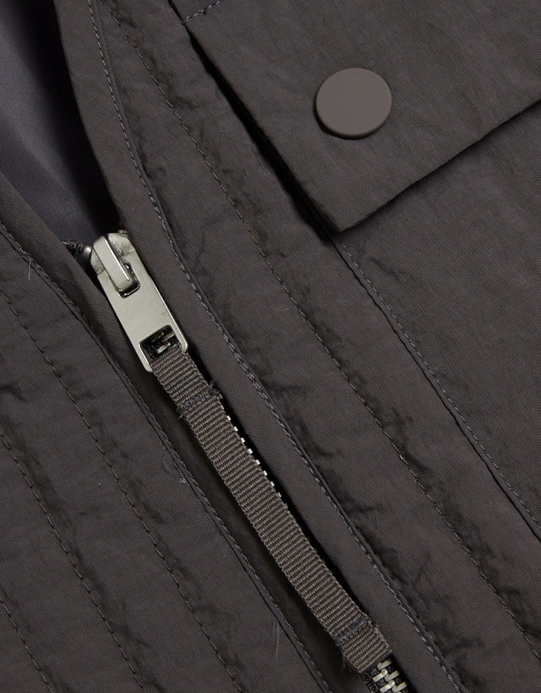 Multi Pocket Padded Gilet - Dark Grey