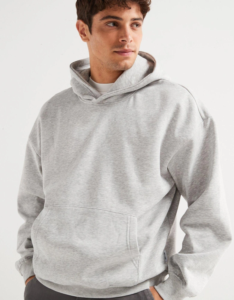 Relaxed Fit Overhead Hoodie - Grey
