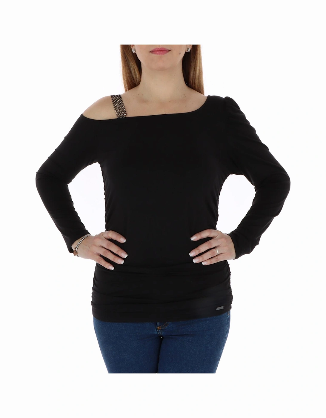 Boat Neck Slip-On Knitwear Women - Black, 4 of 3