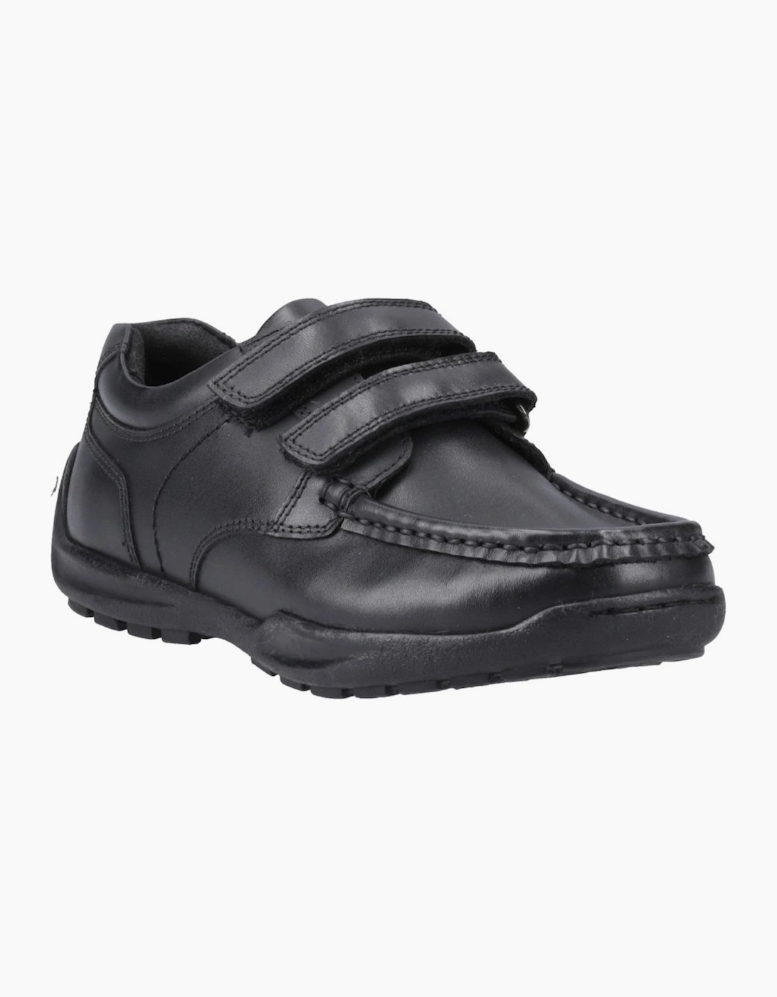 Hush Puppies Boys Black  Maddox Senior School Shoes - Size 4 Kids