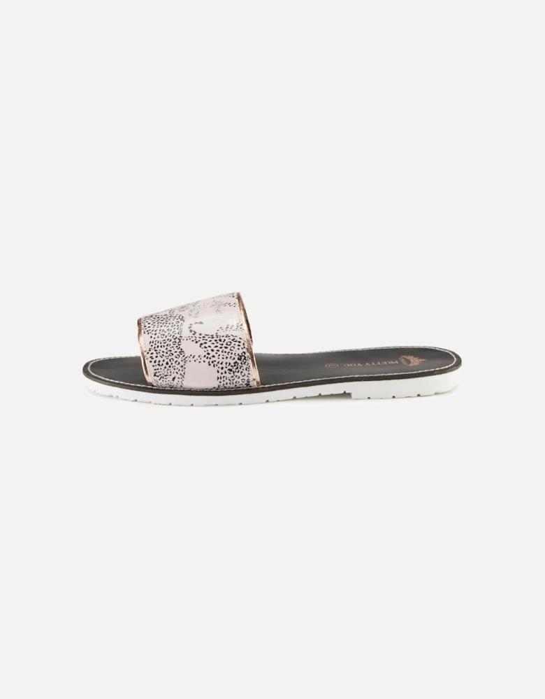 Leopard Printed Slide and Clutch Set