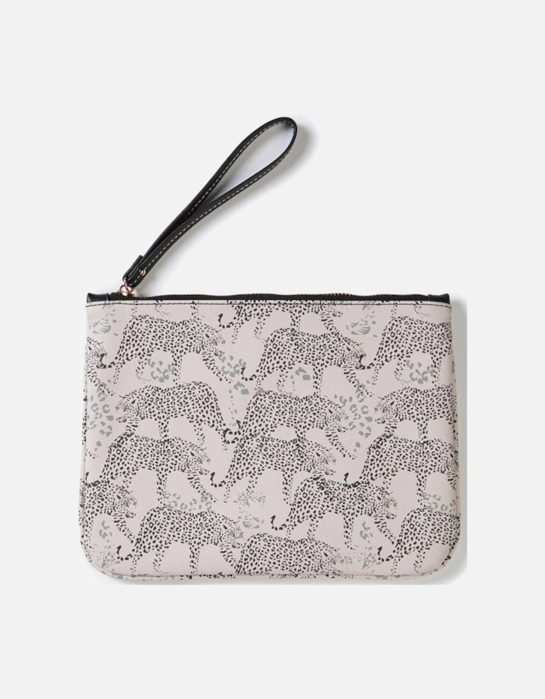 Leopard Printed Slide and Clutch Set