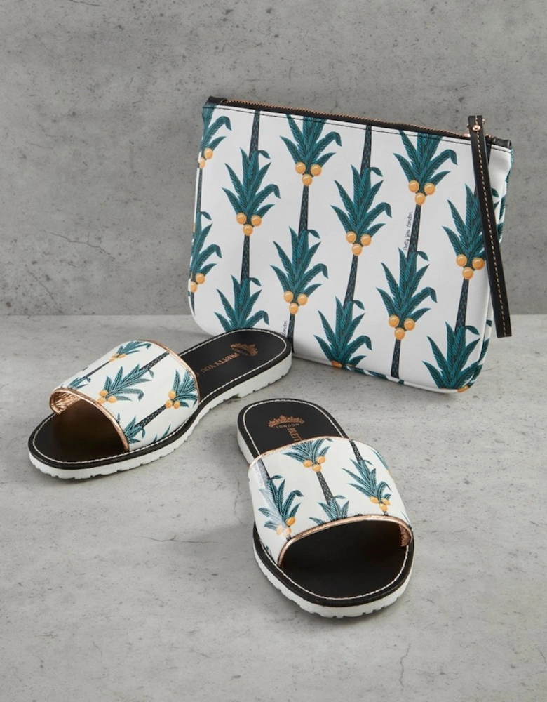 Coconut Printed Slide & Clutch Set