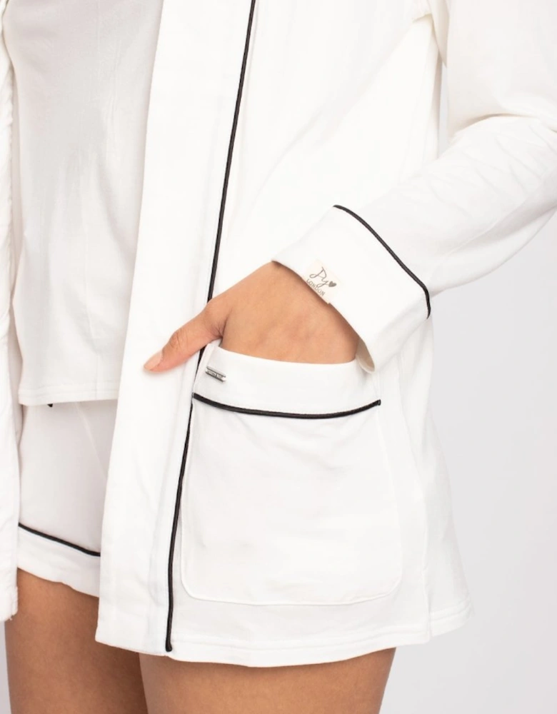 Bamboo Nightwear Jacket in Cream