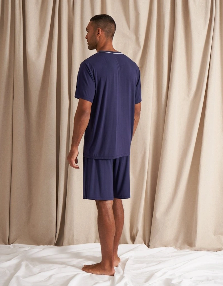 Bamboo Short Pyjama Set in Midnight